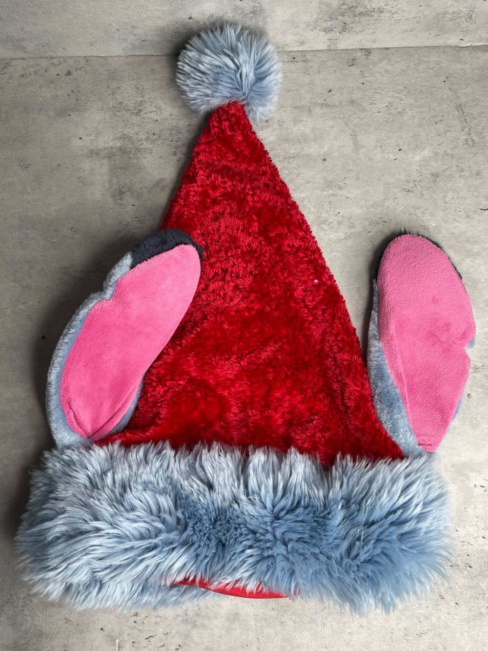 Disneyland Paris Stitch Santa Hat long Ears France Disney Resort Christmas Vtg